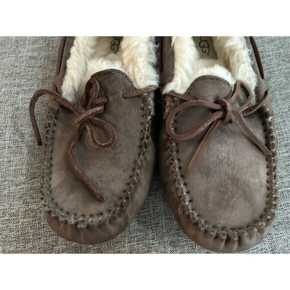 Ugg Dakota Moccasin Slippers Womens Size 6 Suede Leather Shoes Brown She… - Picture 6 of 9